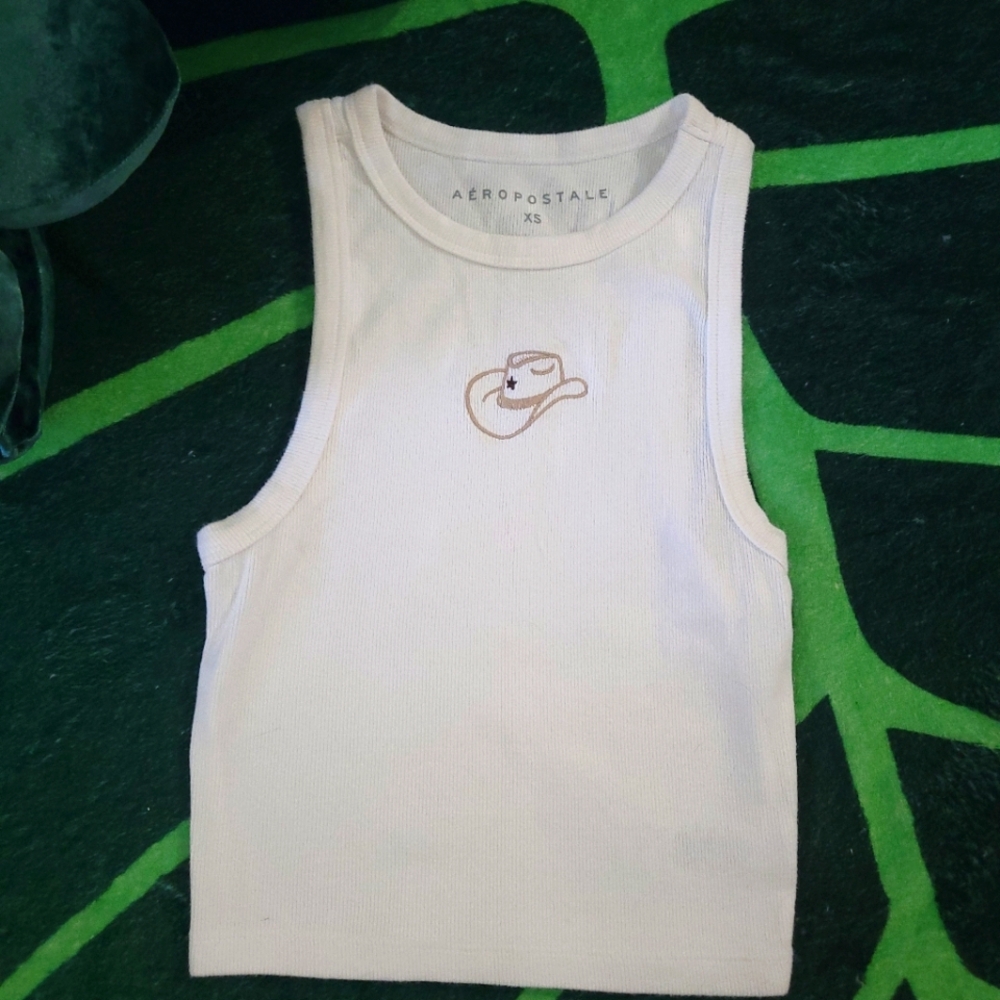 Aeropostale Cowboy Hat Tank Top
